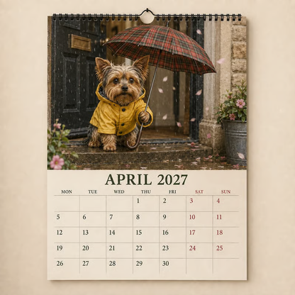 2027 Yorkshire Terrier Wall Calendar