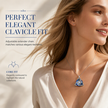💎 Celtic Heart Necklace – Sparkling Crystal Elegance