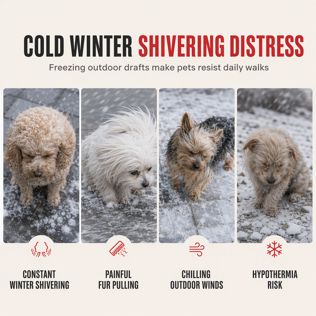 🐶 Plush Dog Jacket with Built-In Leash Rings – Cozy Pet Outerwear